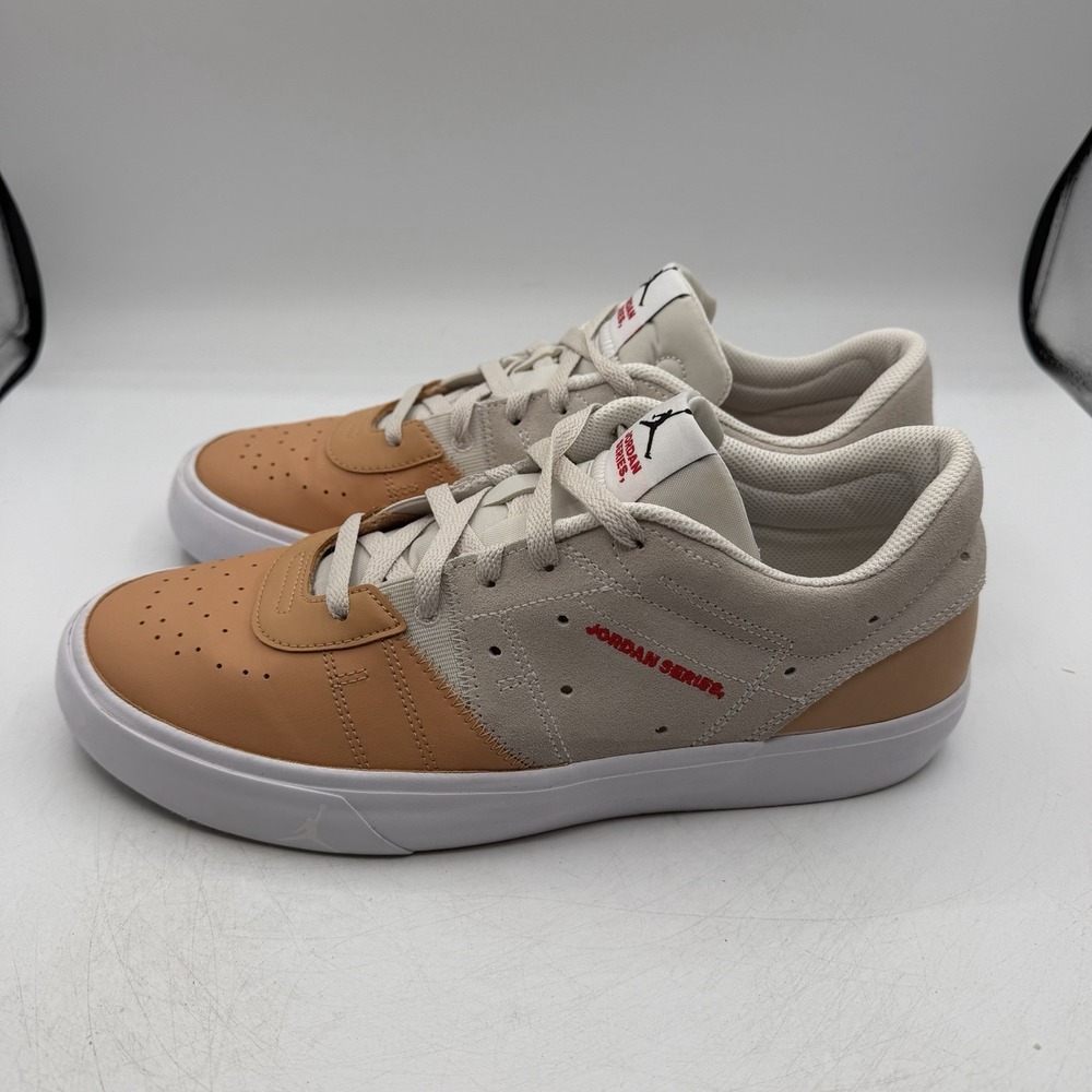Nike Jordan Series ES Praline Shoes Mens Sz 10.5 Tan White Casual Sneakers - Picture 6 of 11